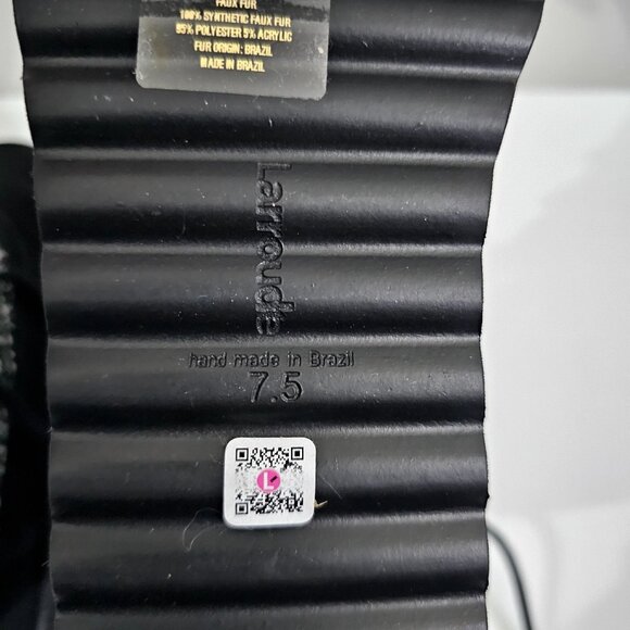 Larroude Vail Hiking Boot Water Resistant Shoe Black Grey Tweed Nubuck 7.5 - Picture 12 of 13